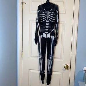 Skull Trooper Zentai Fortnite Costume (kid)
